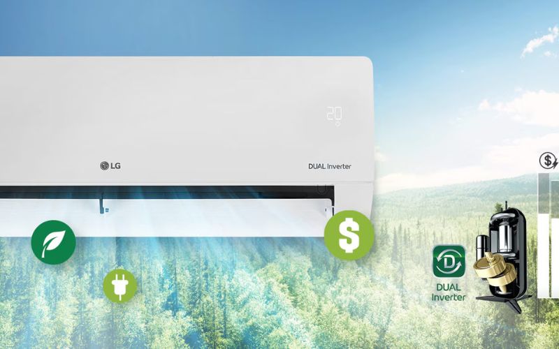 Công nghệ Dual Inverter làm lạnh nhanh hơn 40%, tiết kiệm 70% điện năng  Công nghệ Dual Inverter làm lạnh nhanh hơn 40%, tiết kiệm 70% điện năng