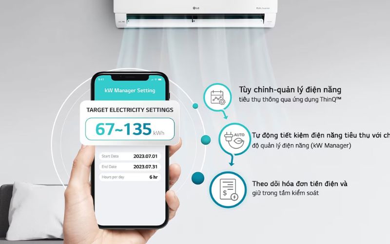  Nhiều tính năng thông minh nâng cao hiệu quả sử dụng điều hòa LG