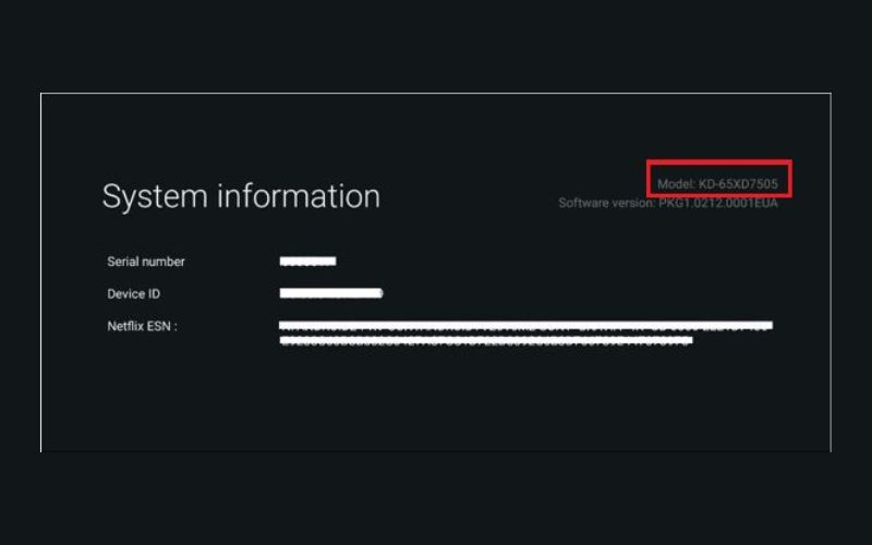 Dễ dàng tìm thấy mã model tivi Sony qua menu cài đặt Dễ dàng tìm thấy mã model tivi Sony qua menu cài đặt