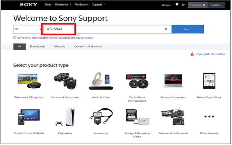 Kiểm tra thông tin trên trang web chính thức của Sony Kiểm tra thông tin trên trang web chính thức của Sony
