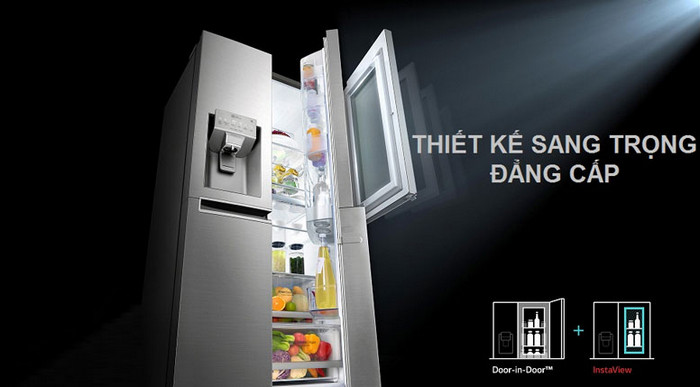 Tủ lạnh LG 4 cánh thiết kế sang trọng