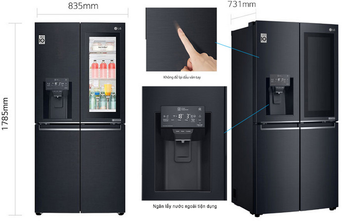 Tủ lạnh LG 4 cánh với nhiều tiện ích