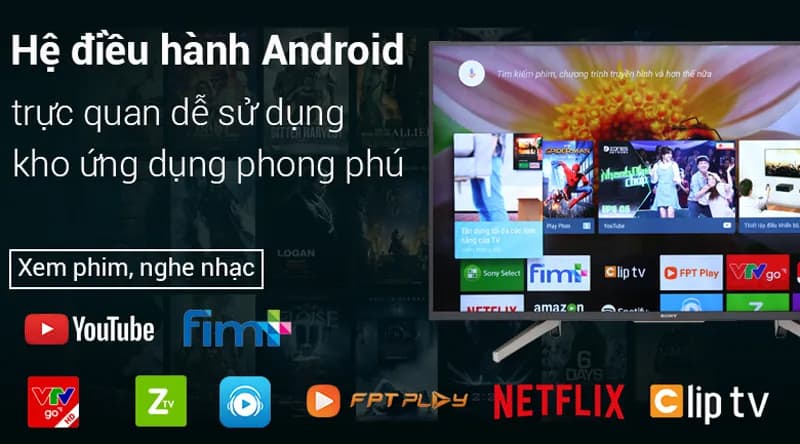 Tivi Sony sở hữu kho ứng dụng khổng lồ đáp ứng mọi nhu cầu giải trí của khách hàng