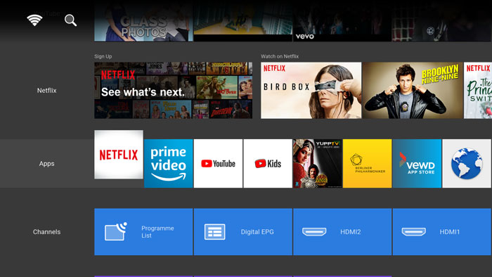 Hệ điều hành Linux của Tivi KDL- 50W660G/Z cung cấp giao diện thân thiện với người dùng