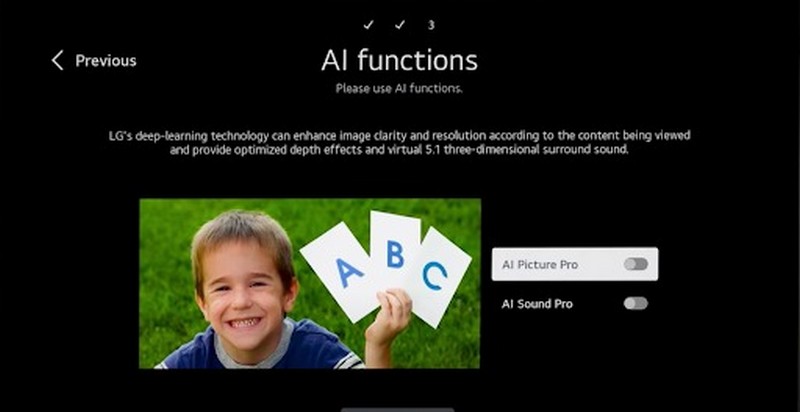 Hướng dẫn sử dụng Tivi LG - Chức năng AI