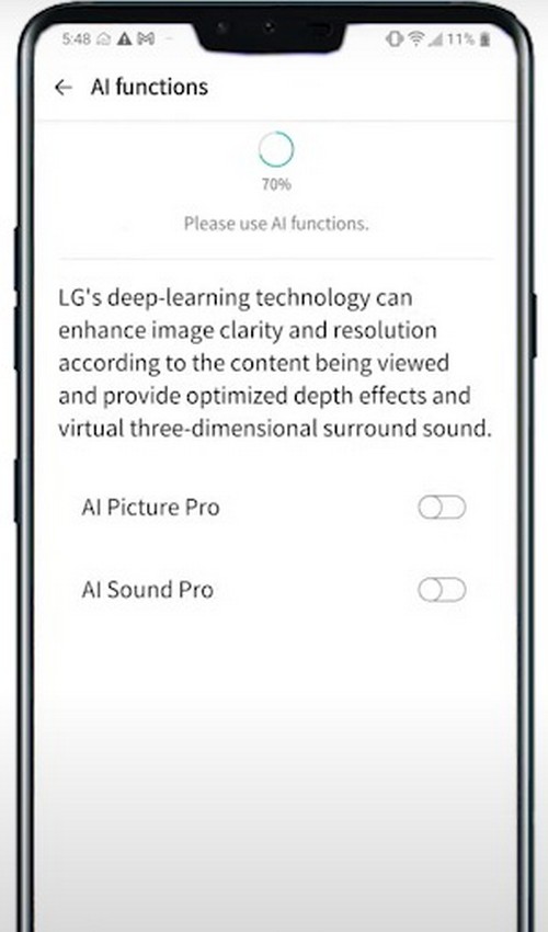 Chọn tắt/mở chức năng AI Picture Pro