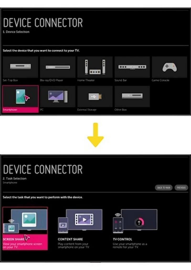Cách chia sẻ màn hình điện thoại lên Tivi LG
