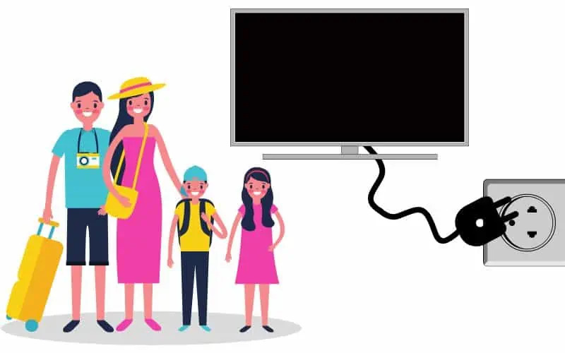 Bạn nên rút điện tivi khi không sử dụng trong một thời gian dài Bạn nên rút điện tivi khi không sử dụng trong một thời gian dài