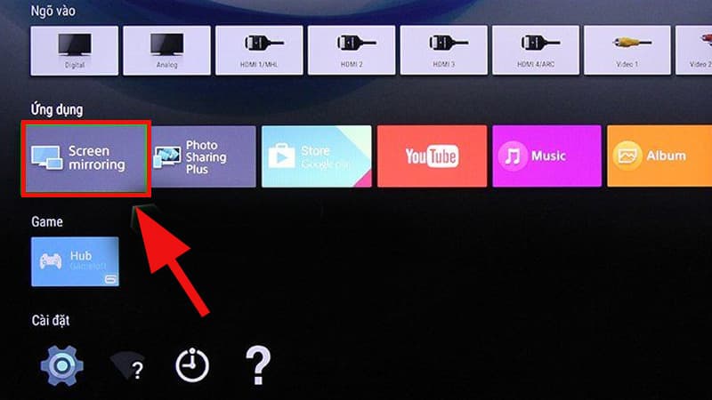 Chia sẻ màn hình điện thoại lên tivi Tính năng Chia sẻ màn hình điện thoại lên Tivi Sony Android