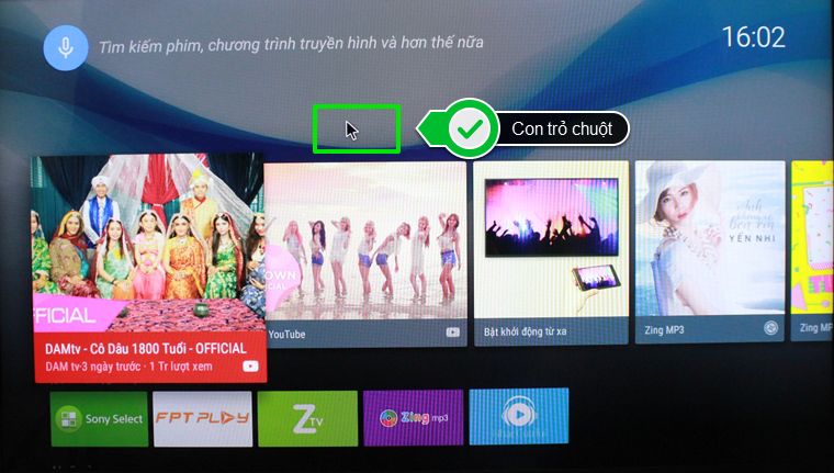 kết nối chuột không dây với tivi sony 2