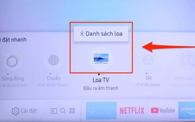 Bấm chọn Danh sách loa ở bước tiếp theo Bấm chọn Danh sách loa ở bước tiếp theo