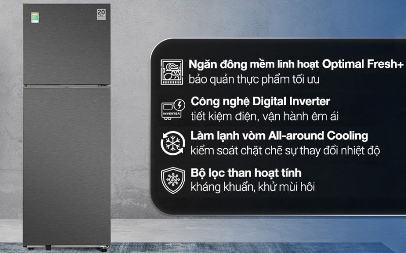  Tủ lạnh Samsung Inverter 305L RT31CG5424B1SV