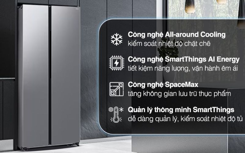   Tủ lạnh Samsung Inverter 583 lít Side By Side RS57DG400EM9