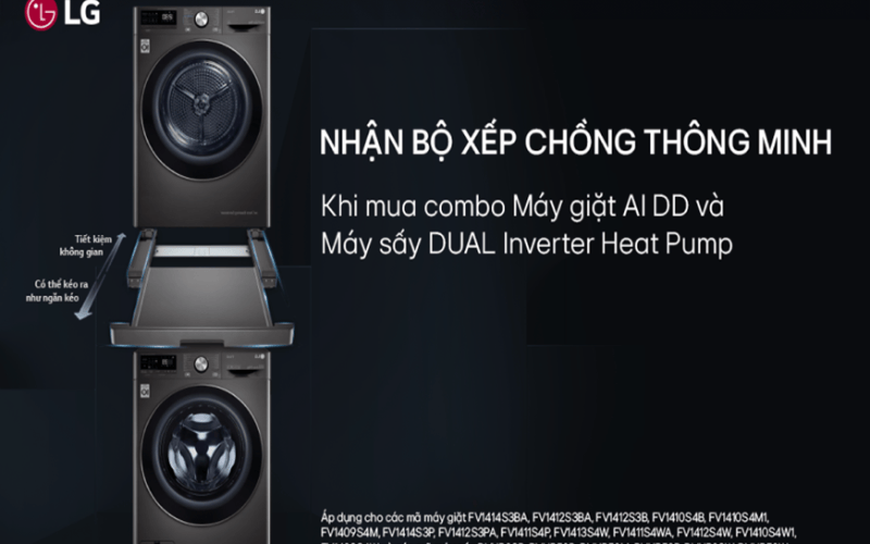 Ưu đãi khi mua máy giặt sấy LG Ưu đãi khi mua máy giặt sấy LG