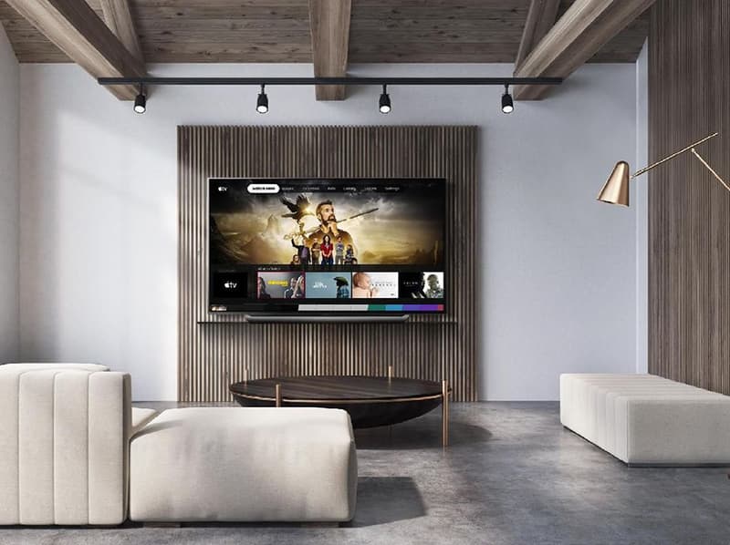Lắp đặt Tivi Sony kích thước 55 inch ở vị trí trung tâm của phòng khách Kinh nghiệm lắp đặt Tivi Sony 55 inch phòng khách