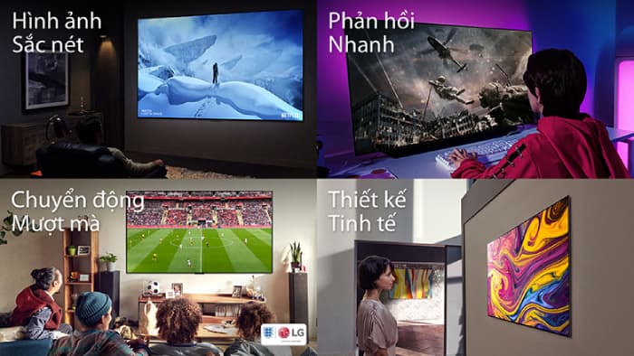 LG sẽ mang đến trải nghiệm xem thú vị với nhiều chế độ khác nhau, tùy chỉnh theo từng nội dung trình chiếu.