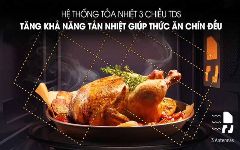 Hệ thống tỏa nhiệt 3 chiều TDS TDS cho món ăn chín đều từ trong ra ngoài