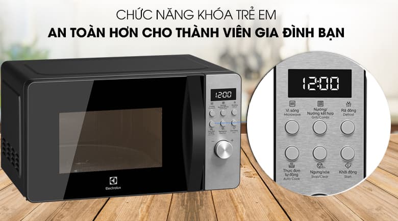 Lò vi sóng Electrolux 20 lít EMM20D38GB Lò vi sóng Electrolux 20 lít EMM20D38GB