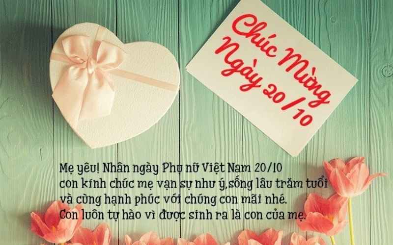 Mẫu thiệp chúc mừng 20/10 tặng mẹ ấn tượng Mẫu thiệp chúc mừng 20/10 tặng mẹ ấn tượng