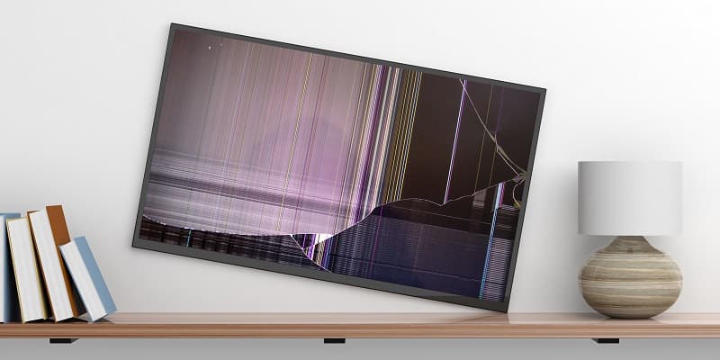 Tivi bị vỡ màn hình do va chạm từ bên ngoài