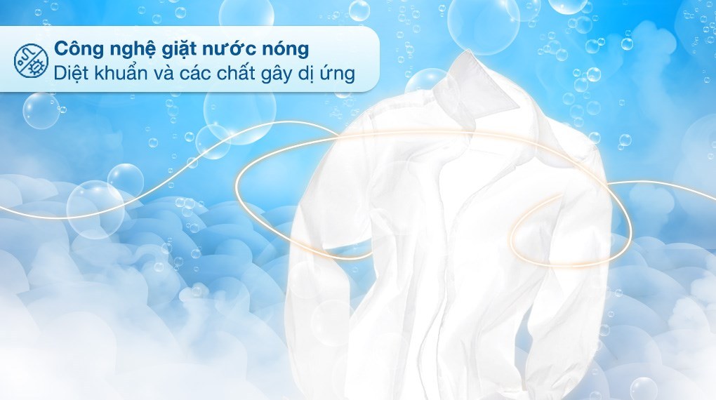 Công nghệ giặt nước nóng cho sợi vải mềm mịn, sạch khuẩn  Công nghệ giặt nước nóng cho sợi vải mềm mịn, sạch khuẩn