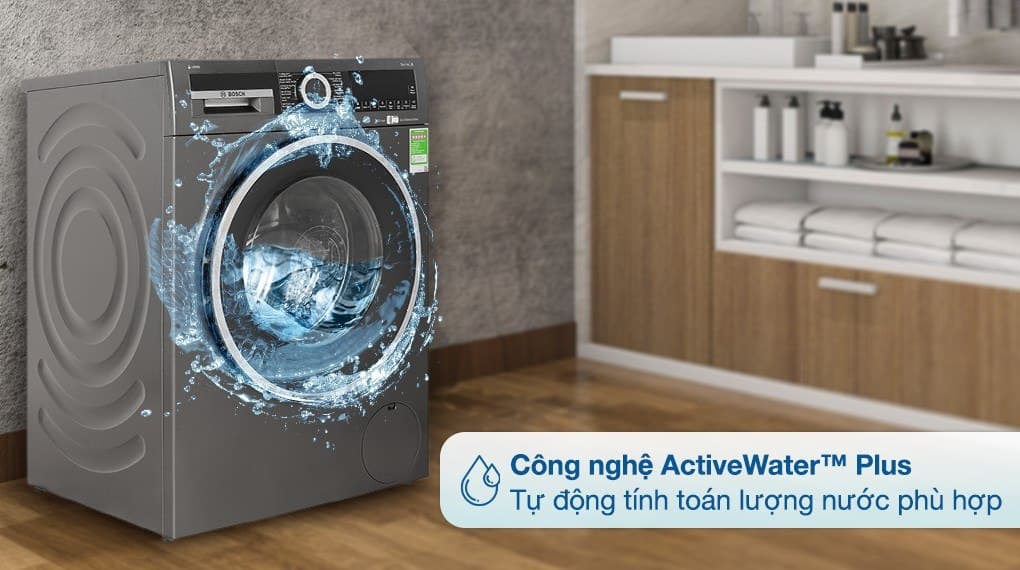 Công nghệ ActiveWater Plus tối ưu lượng điện nước cho mỗi lần giặt  Công nghệ ActiveWater Plus tối ưu lượng điện nước cho mỗi lần giặt