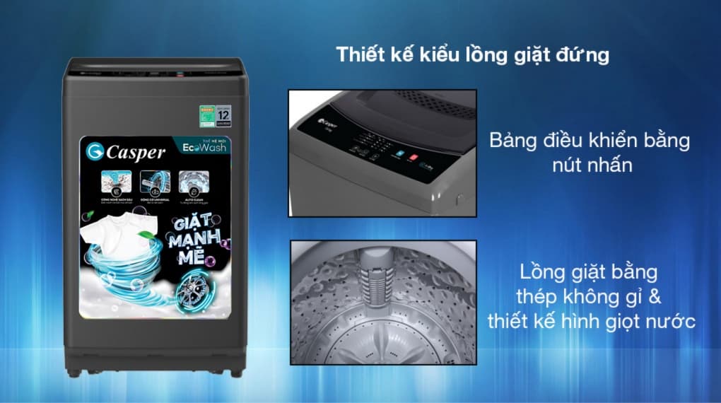 Chiếc máy giặt lồng đứng tiện lợi sang trọng, nâng tầm mọi không gian nội thất Chiếc máy giặt lồng đứng tiện lợi sang trọng, nâng tầm mọi không gian nội thất