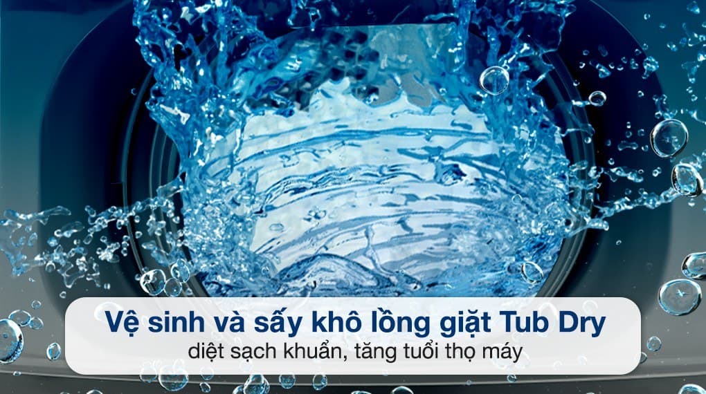 Tính năng vệ sinh, sấy khô lồng giặt Tub Dry tăng khả năng làm sạch, tuổi thọ thiết bị Tính năng vệ sinh, sấy khô lồng giặt Tub Dry tăng khả năng làm sạch, tuổi thọ thiết bị