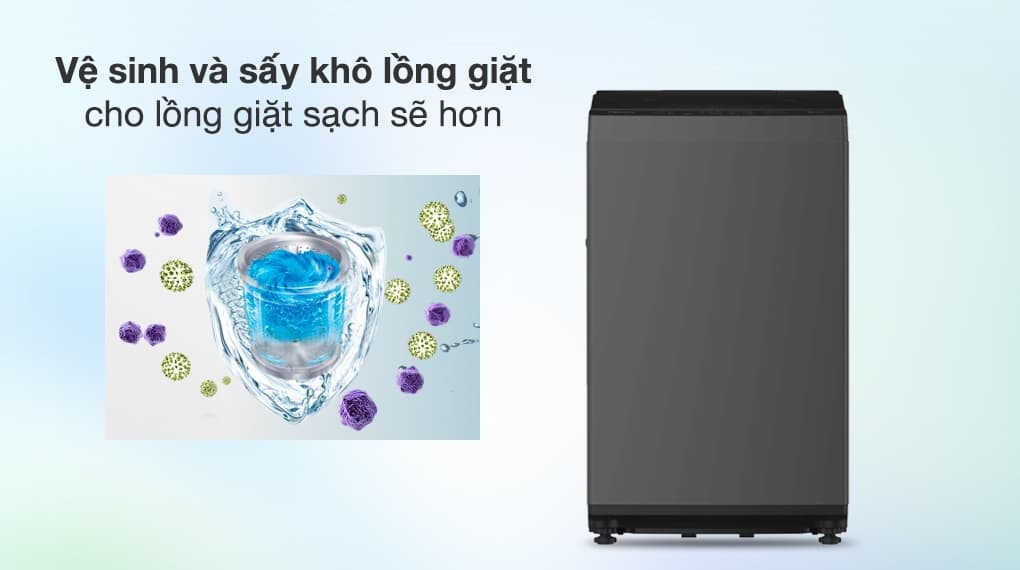 Tính năng tự động làm sạch giúp giồng giặt bóng sáng, giặt sạch tốt nhất Tính năng tự động làm sạch giúp giồng giặt bóng sáng, giặt sạch tốt nhất