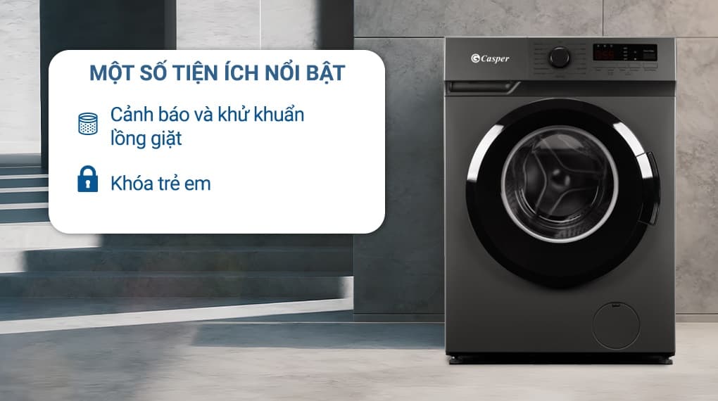  Khóa trẻ em, cảnh báo và khử khuẩn lồng giặt giúp giặt giũ an toàn đầy tiện ích