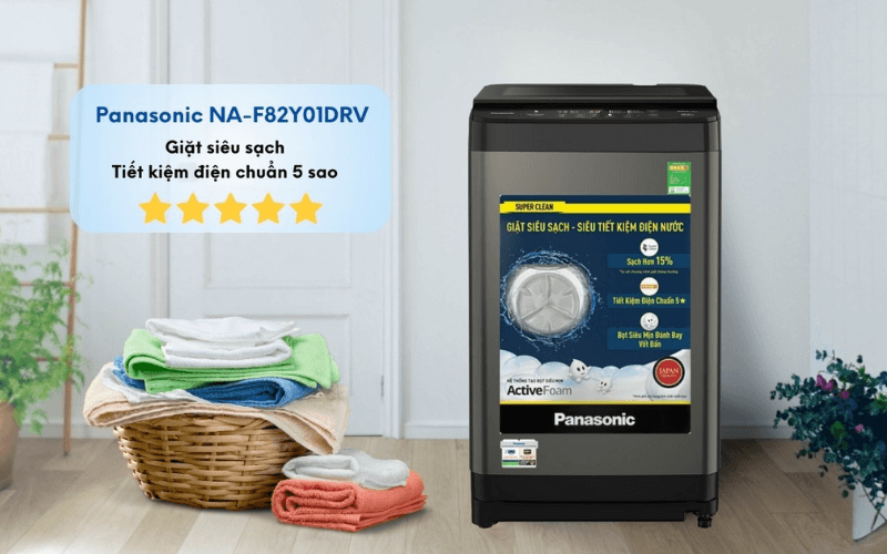 Máy giặt Panasonic NA-F82Y01DRV có thiết kế nhỏ gọn Máy giặt Panasonic NA-F82Y01DRV có thiết kế nhỏ gọn