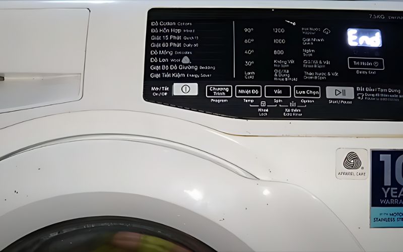 Lỗi End xuất hiện làm chu trình giặt bị dừng giữa chừng Lỗi End xuất hiện làm chu trình giặt bị dừng giữa chừng