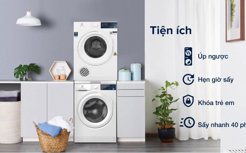Máy giặt sấy Electrolux kết hợp giặt và sấy, tiết kiệm thời gian cho gia đình bạn Máy giặt sấy Electrolux kết hợp giặt và sấy, tiết kiệm thời gian cho gia đình bạn