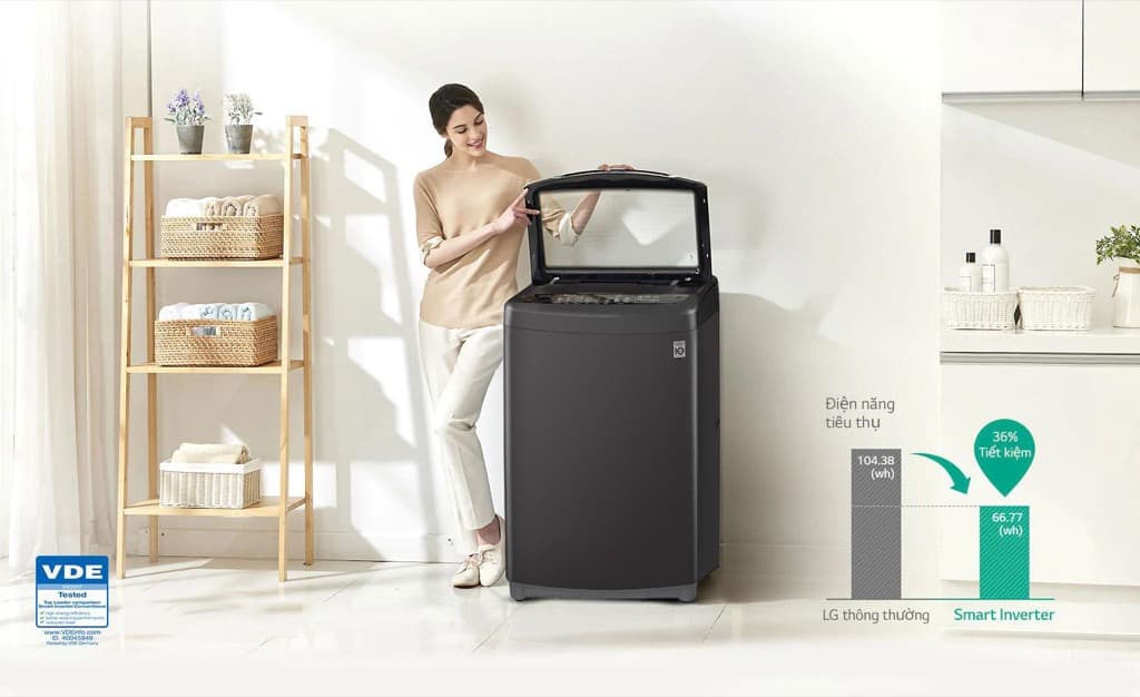 Máy giặt LG 15.5 Kg lồng đứng Inverter T2555VSAB