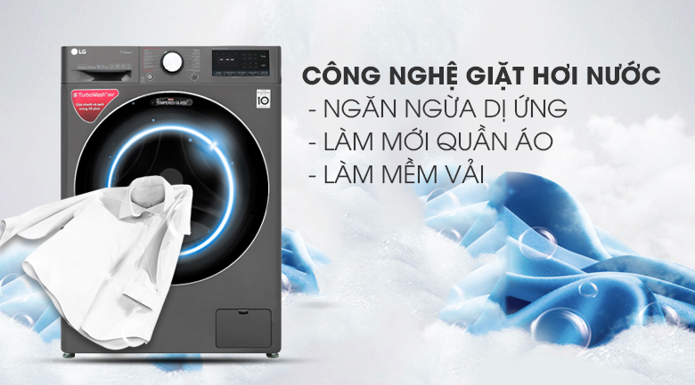 Máy giặt lồng ngang LG Inverter 10kg FV1410S3B Máy giặt lồng ngang LG Inverter 10kg FV1410S3B