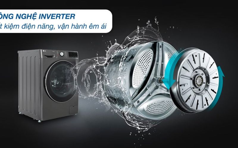  Công nghệ Inverter giảm hiện tượng rung lắc, tiết kiệm điện nước