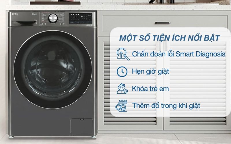  Các tiện ích đi kèm tăng cường hiệu quả sử dụng máy giặt