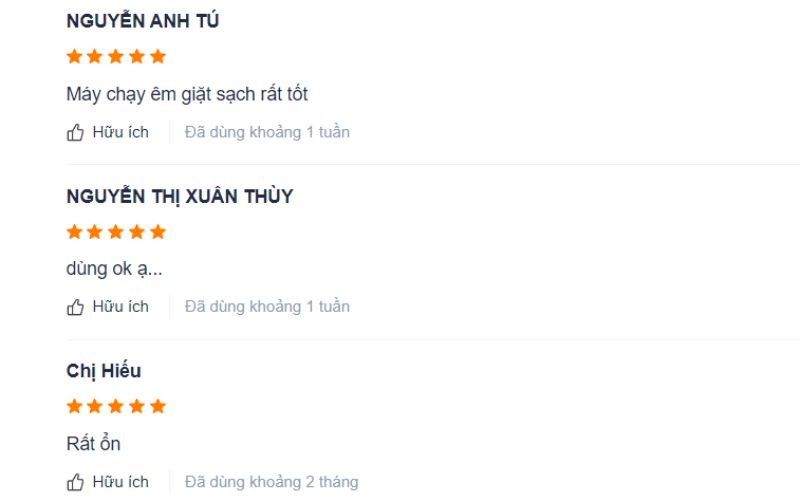 Đánh giá của khách hàng về Máy giặt lồng ngang LG Inverter 12Kg FV1412S3B Đánh giá của khách hàng về Máy giặt lồng ngang LG Inverter 12Kg FV1412S3B