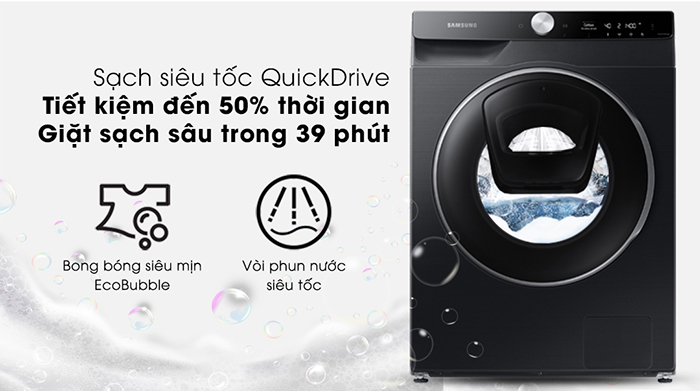 Máy giặt lồng ngang Samsung AI 12KG WW12TP94DSB/SV Máy giặt lồng ngang Samsung AI 12KG WW12TP94DSB/SV