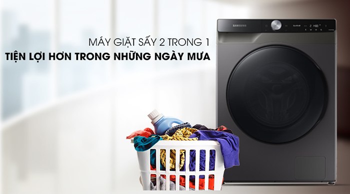 Máy giặt lồng ngang Samsung AI 14KG WD14TP44DSB/SV Máy giặt lồng ngang Samsung AI 14KG WD14TP44DSB/SV
