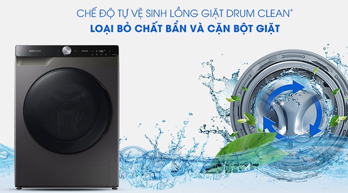 Máy giặt lồng ngang Samsung AI 14KG WD14TP44DSB/SV Máy giặt lồng ngang Samsung AI 14KG WD14TP44DSB/SV