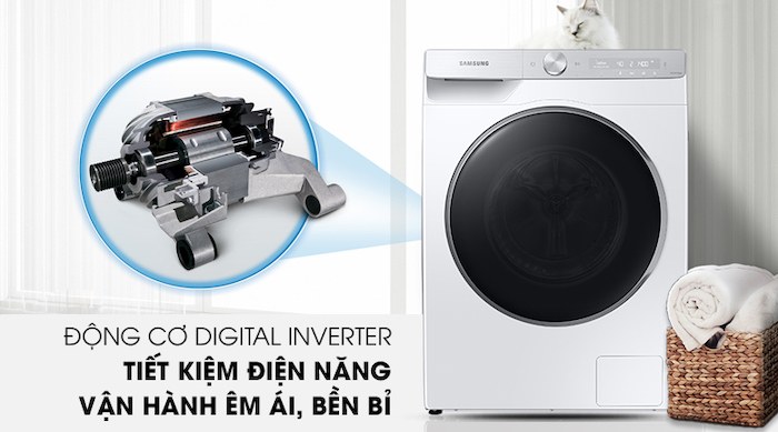 Máy giặt lồng ngang Samsung AI Inverter 9KG WW90TP44DSH/SV