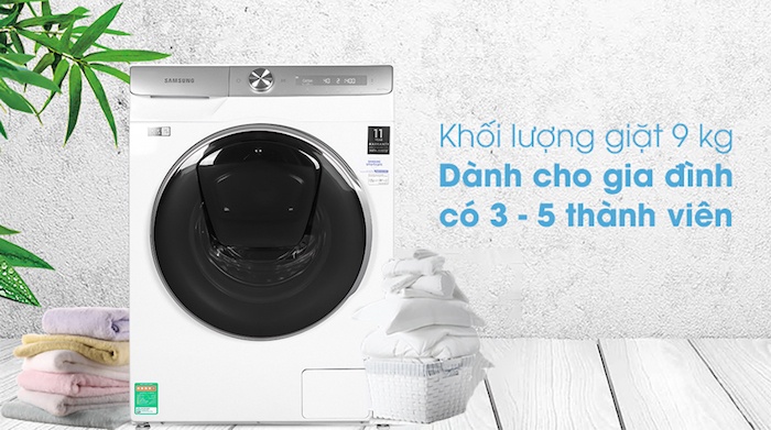 Máy giặt lồng ngang Samsung AI Inverter 9KG WW90TP54DSH/SV