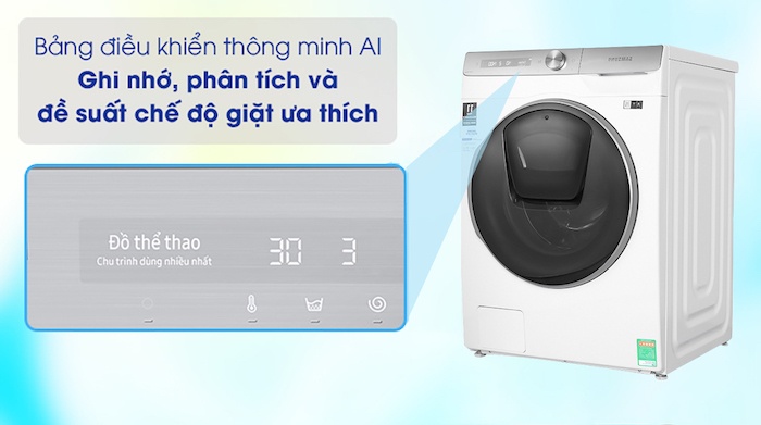 Máy giặt lồng ngang Samsung AI Inverter 9KG WW90TP54DSH/SV