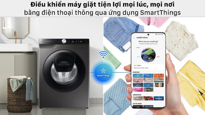 Máy giặt lồng ngang Samsung Inverter 8.5KG WW85T554DAX/SV