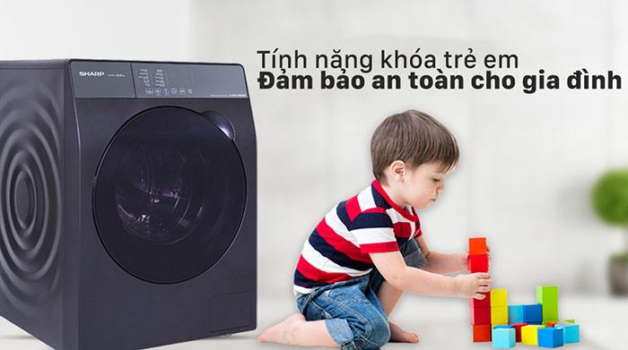 Máy giặt lồng ngang Sharp Inverter 10.5Kg ES-FK1054PV-S Máy giặt lồng ngang Sharp Inverter 10.5Kg ES-FK1054PV-S