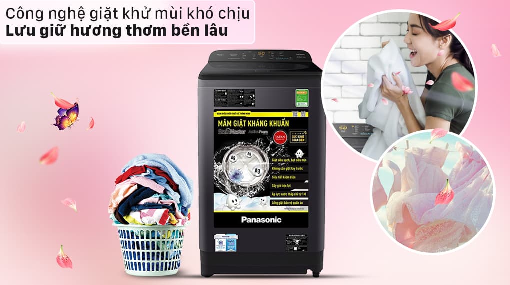 Máy giặt Panasonic lồng đứng 9 Kg NA-F90A9DRV Máy giặt Panasonic lồng đứng 9 Kg NA-F90A9DRV