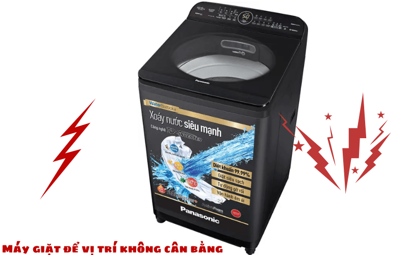 Lỗi U13 máy giặt Panasonic do máy để vị trí chưa phù hợp