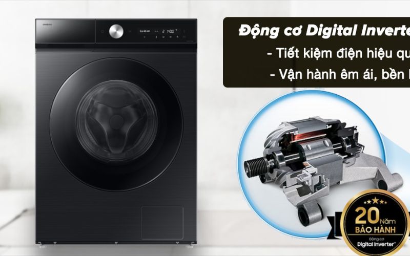  Động cơ Digital Inverter vận hành êm, bền bỉ, tiết kiệm điện vượt trội