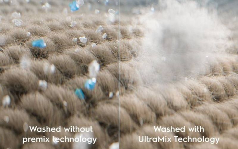  Công nghệ UltraMix cho chất giặt tẩy được hòa tan hoàn toàn, chống cặn bẩn